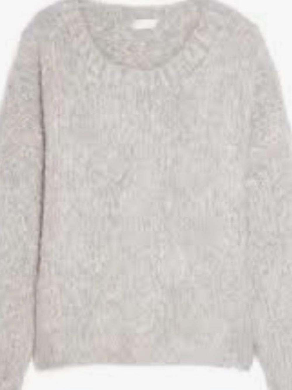Chloé Gray Mohair Crewneck Sweater